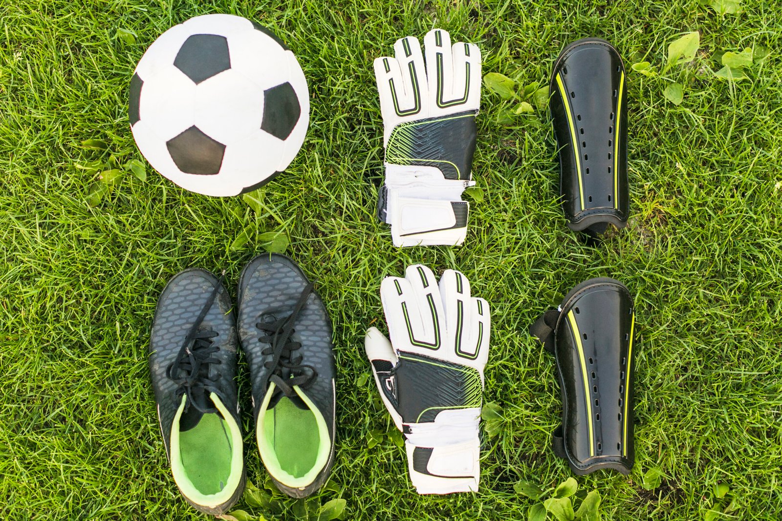 football-equipment-grass